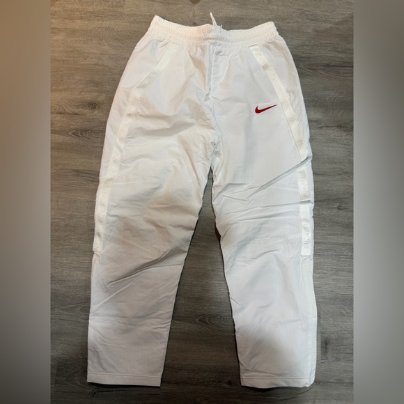 Nike Pants - Nike White Pants with Red Swoosh